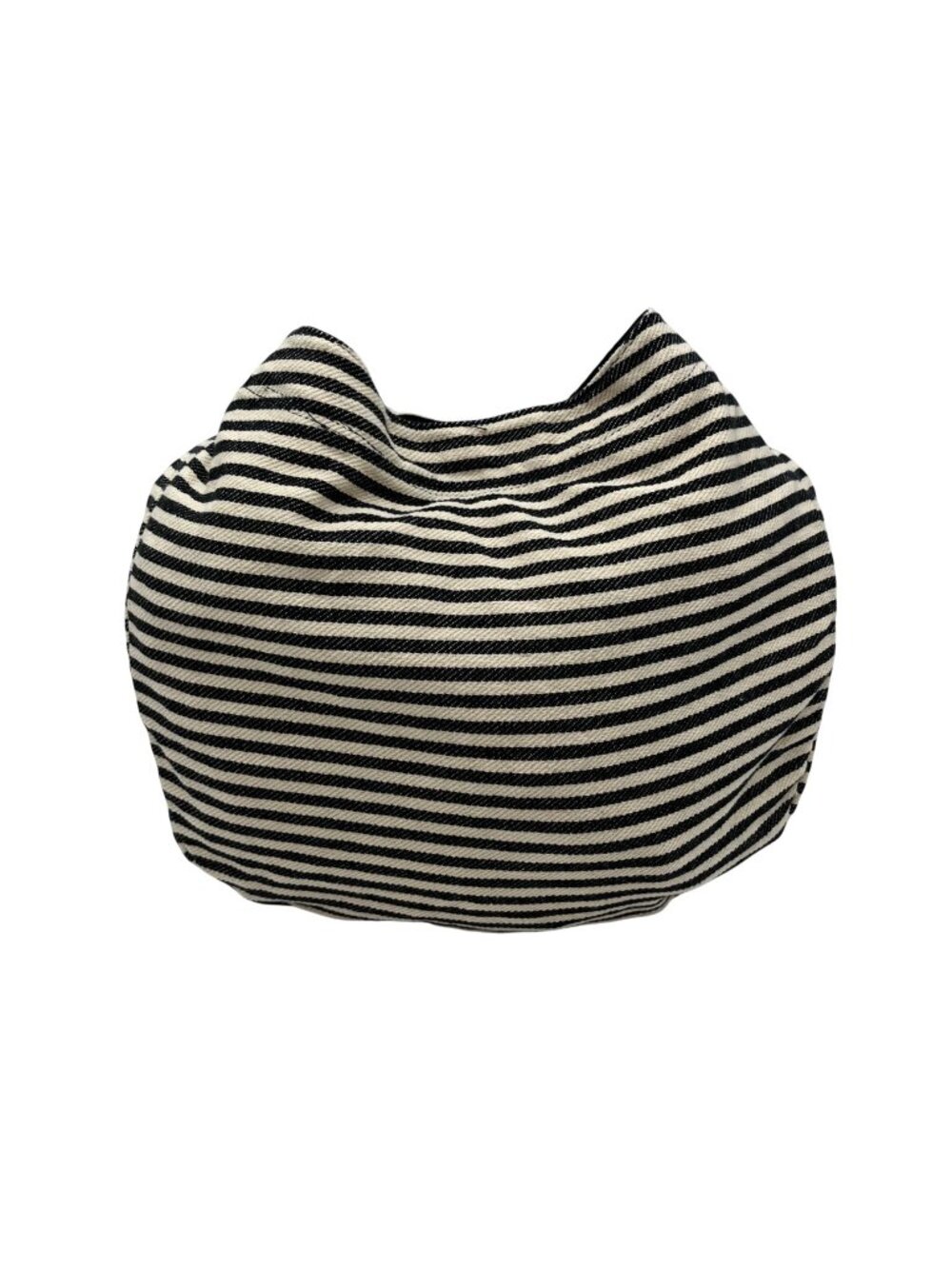 Black & White Striped Canvas Tote Bag